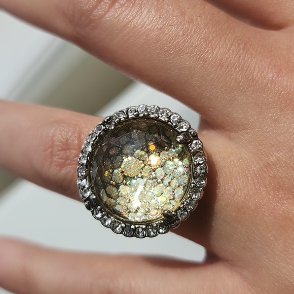 Premier Designs "Sublime" halo cocktail statement ring size 7 - Picture 16 of 16